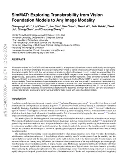 SimMAT: Exploring Transferability from Vision Foundation Models to Any
  Image Modality