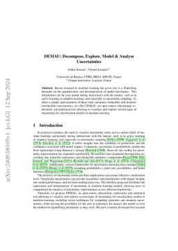 DEMAU: Decompose, Explore, Model and Analyse Uncertainties