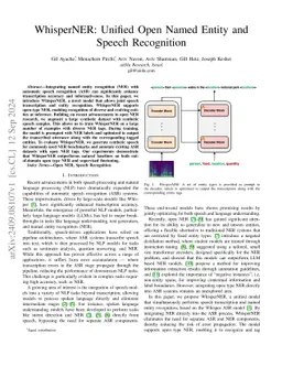 WhisperNER: Unified Open Named Entity and Speech Recognition
