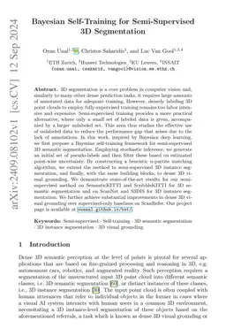 Bayesian Self-Training for Semi-Supervised 3D Segmentation