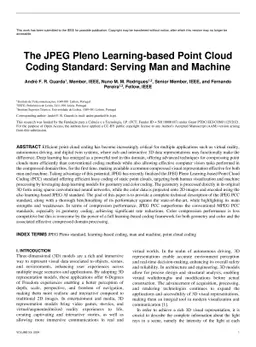 The JPEG Pleno Learning-based Point Cloud Coding Standard: Serving Man and Machine
