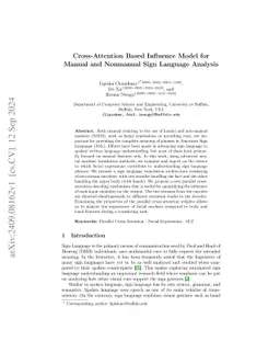 Cross-Attention Based Influence Model for Manual and Nonmanual Sign
  Language Analysis