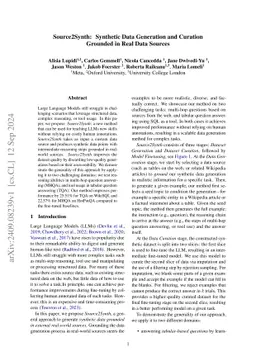 Source2Synth: Synthetic Data Generation and Curation Grounded in Real Data Sources