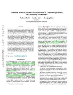 TextBoost: Towards One-Shot Personalization of Text-to-Image Models via
  Fine-tuning Text Encoder