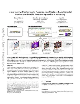 OmniQuery: Contextually Augmenting Captured Multimodal Memory to Enable Personal Question Answering