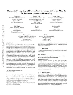 Dynamic Prompting of Frozen Text-to-Image Diffusion Models for Panoptic
  Narrative Grounding