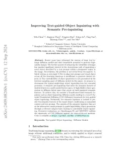 Improving Text-guided Object Inpainting with Semantic Pre-inpainting