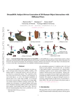 DreamHOI: Subject-Driven Generation of 3D Human-Object Interactions with
  Diffusion Priors
