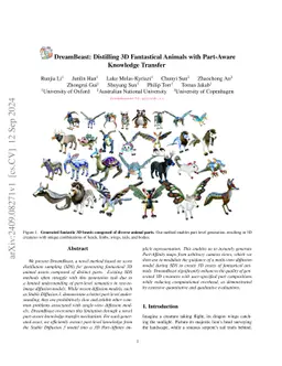 DreamBeast: Distilling 3D Fantastical Animals with Part-Aware Knowledge
  Transfer