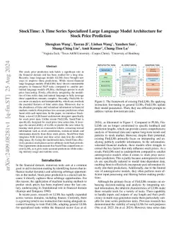 StockTime: A Time Series Specialized Large Language Model Architecture
  for Stock Price Prediction