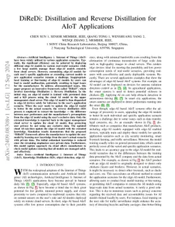 DiReDi: Distillation and Reverse Distillation for AIoT Applications