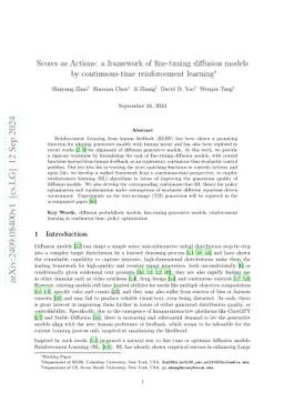 Scores as Actions: a framework of fine-tuning diffusion models by
  continuous-time reinforcement learning