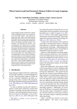 When Context Leads but Parametric Memory Follows in Large Language
  Models