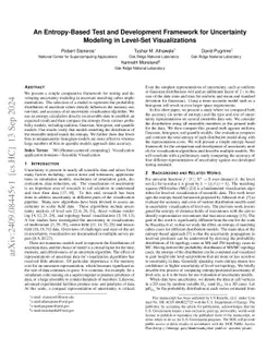An Entropy-Based Test and Development Framework for Uncertainty Modeling
  in Level-Set Visualizations
