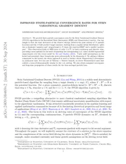 Improved Finite-Particle Convergence Rates for Stein Variational Gradient Descent