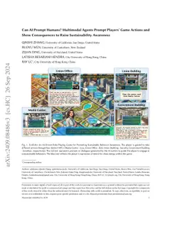 Can AI Prompt Humans? Multimodal Agents Prompt Players' Game Actions and
  Show Consequences to Raise Sustainability Awareness