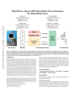 WheelPoser: Sparse-IMU Based Body Pose Estimation for Wheelchair Users