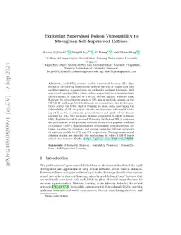 Exploiting Supervised Poison Vulnerability to Strengthen Self-Supervised
  Defense