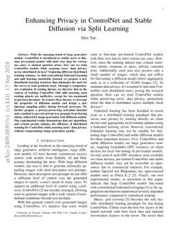 Enhancing Privacy in ControlNet and Stable Diffusion via Split Learning
