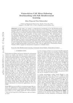 Vision-driven UAV River Following: Benchmarking with Safe Reinforcement
  Learning