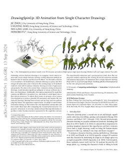 DrawingSpinUp: 3D Animation from Single Character Drawings