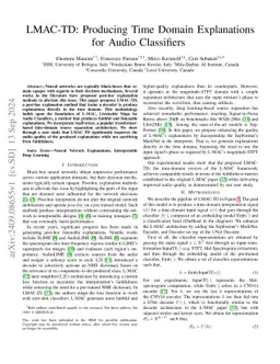 LMAC-TD: Producing Time Domain Explanations for Audio Classifiers