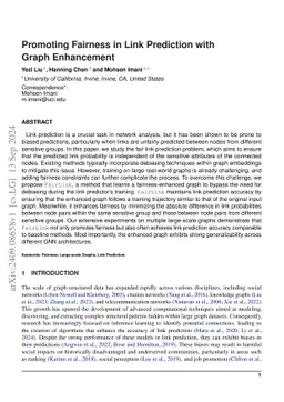 Promoting Fairness in Link Prediction with Graph Enhancement