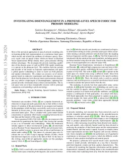 Investigating Disentanglement in a Phoneme-level Speech Codec for
  Prosody Modeling