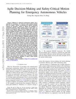 Agile Decision-Making and Safety-Critical Motion Planning for Emergency Autonomous Vehicles