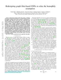 Redesigning graph filter-based GNNs to relax the homophily assumption