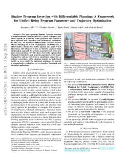 Shadow Program Inversion with Differentiable Planning: A Framework for Unified Robot Program Parameter and Trajectory Optimization