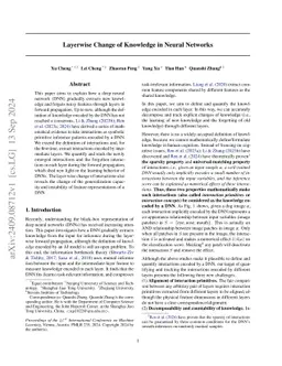 Layerwise Change of Knowledge in Neural Networks