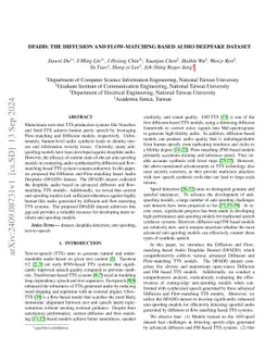 DFADD: The Diffusion and Flow-Matching Based Audio Deepfake Dataset