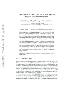 Multi-intent Aware Contrastive Learning for Sequential Recommendation