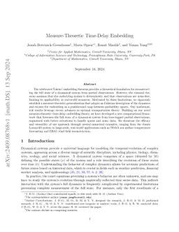 Measure-Theoretic Time-Delay Embedding