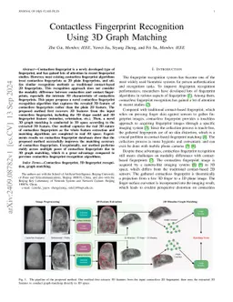 Improving Contactless Fingerprint Recognition with Robust 3D Feature Extraction and Graph Embedding
