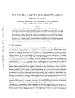 Your Weak LLM is Secretly a Strong Teacher for Alignment