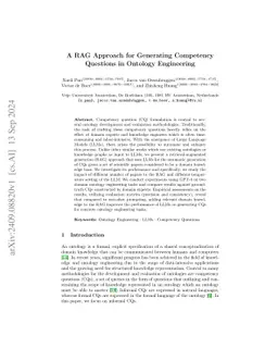 A RAG Approach for Generating Competency Questions in Ontology Engineering