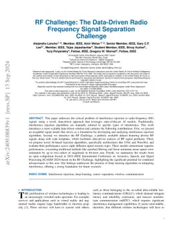 RF Challenge: The Data-Driven Radio Frequency Signal Separation Challenge