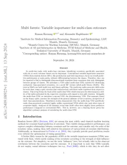 Multi forests: Variable importance for multi-class outcomes