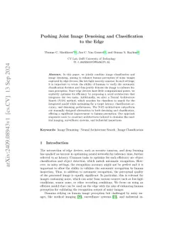 Pushing Joint Image Denoising and Classification to the Edge
