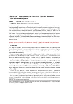 Safeguarding Decentralized Social Media: LLM Agents for Automating
  Community Rule Compliance