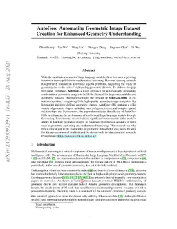 AutoGeo: Automating Geometric Image Dataset Creation for Enhanced
  Geometry Understanding