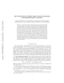 The unknotting number, hard unknot diagrams, and reinforcement learning