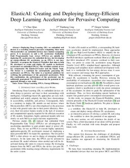 ElasticAI: Creating and Deploying Energy-Efficient Deep Learning
  Accelerator for Pervasive Computing