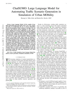 ChatSUMO: Large Language Model for Automating Traffic Scenario
  Generation in Simulation of Urban MObility