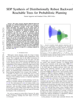 SDP Synthesis of Distributionally Robust Backward Reachable Trees for
  Probabilistic Planning
