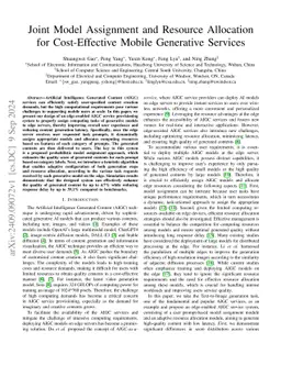 Joint Model Assignment and Resource Allocation for Cost-Effective Mobile
  Generative Services