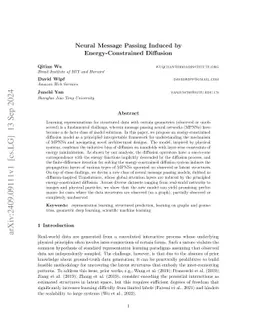 Transformers from Diffusion: A Unified Framework for Neural Message Passing