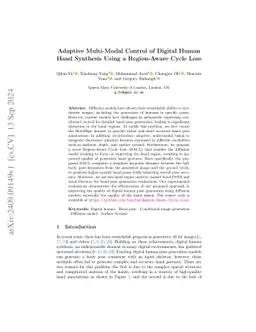 Adaptive Multi-Modal Control of Digital Human Hand Synthesis Using a
  Region-Aware Cycle Loss